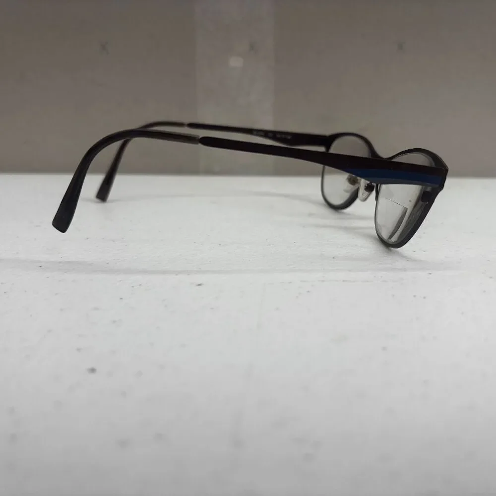 Scott Harris Europa Eyeglasses Frame Only SH-574 52-17-140‎ Burgundy Blue Gray